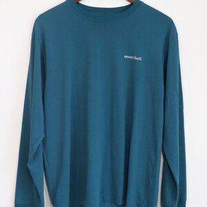 Montbell Wickron Long Sleeve T-Shirt Men's Asian Size XL Dark Mallard Used